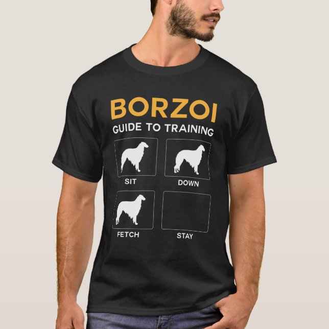 Borzoi Guide To Training Dog Obedience Dog Command T-Shirt (Front)