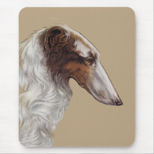 Borzoi Head Mouse Pad