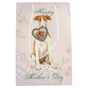 Borzoi Heart Mum Medium Gift Bag