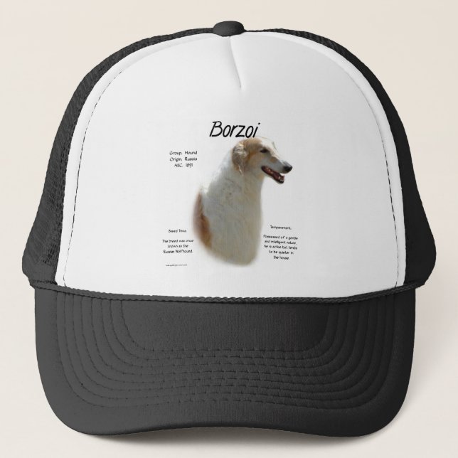 Borzoi History Design Trucker Hat (Front)