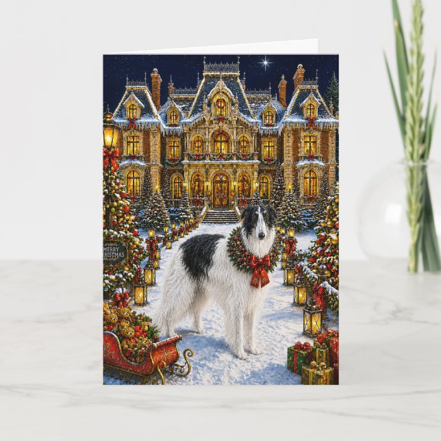 Borzoi Holiday  Card (Front)