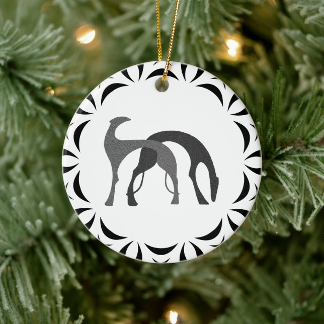 Borzoi Hound Christmas Ornament (Tree)