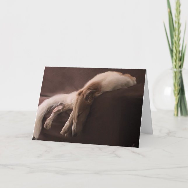 Borzoi In Repose Announcement (Front)