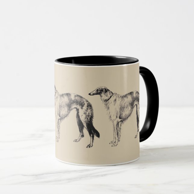 Borzoi Martynow Etching Mug (Front Right)