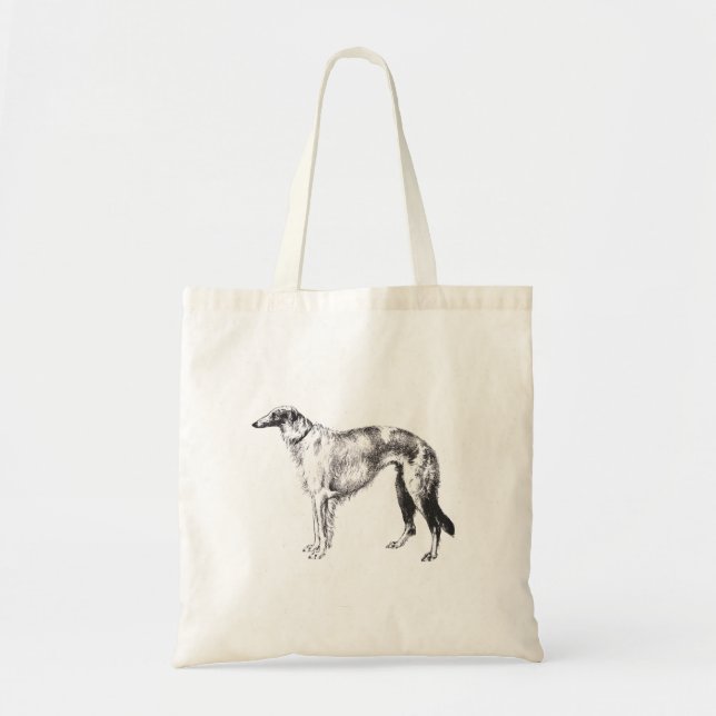 Borzoi Martynow Etching Tote Bag (Front)