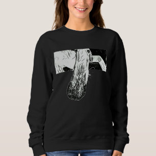 BORZOI MEME LONG NOSE DOG SWEATSHIRT