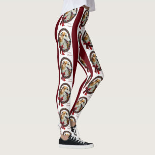 Borzoi Merry Christmas Leggings