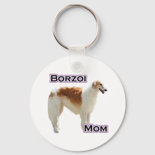 Borzoi Mum 4 - Keychain (Front)
