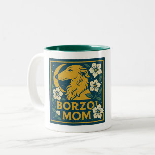 Borzoi Mum Two-Tone Coffee Mug