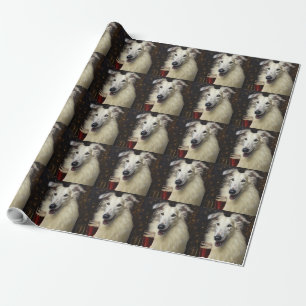 Borzoi New Year Wrapping Paper