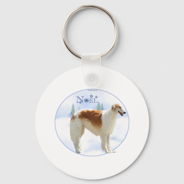 Borzoi Noel Key Ring (Front)