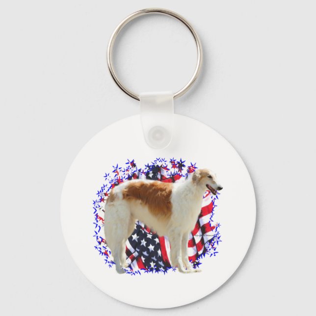 Borzoi Patriot Key Ring (Front)