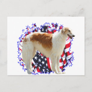 Borzoi Patriot Postcard