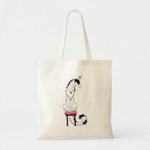 Borzoi Princess Black And White Tote Bag