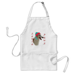 Borzoi Santa Paws Standard Apron