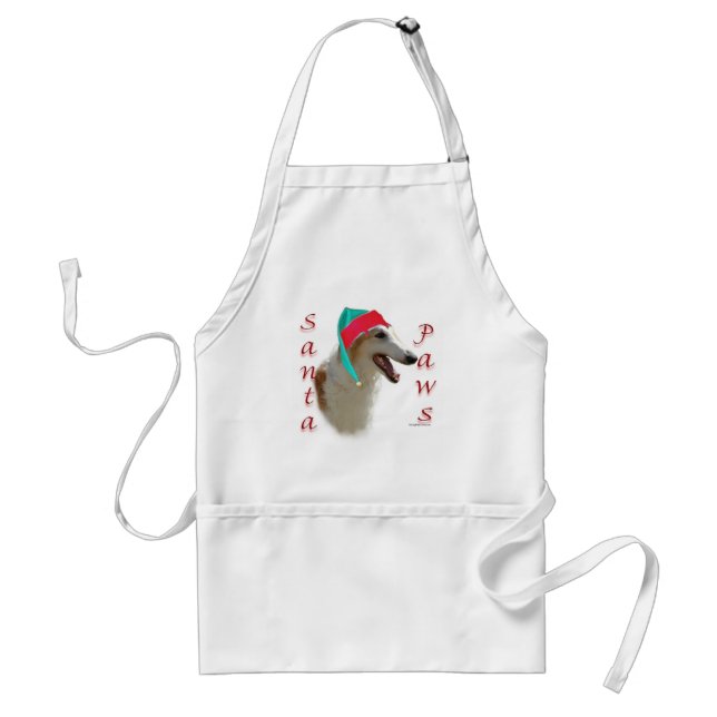 Borzoi Santa Paws Standard Apron (Front)