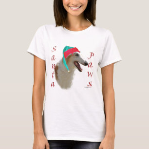 Borzoi Santa Paws T-Shirt