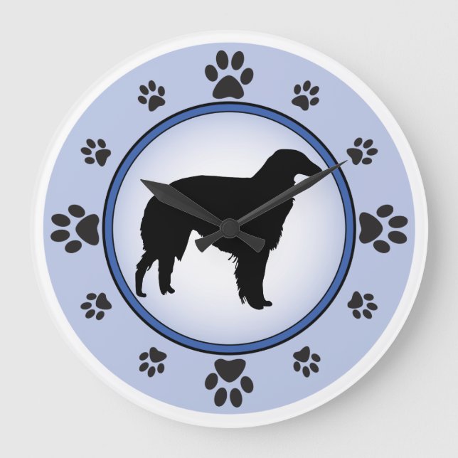Borzoi Silhouette Large Clock (Front)