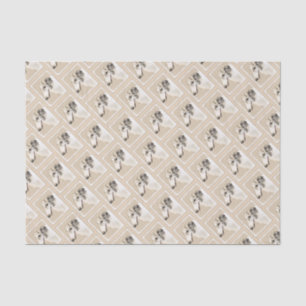 Borzoi (Silver Brindle) Painting Original Dog Art Tissue Paper