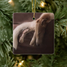 Borzoi Slumber Christmas Ornament