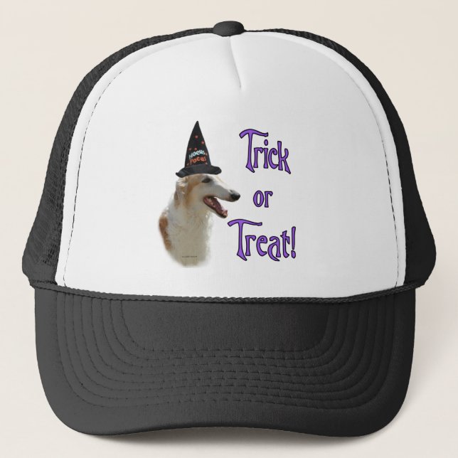 Borzoi Trick Trucker Hat (Front)