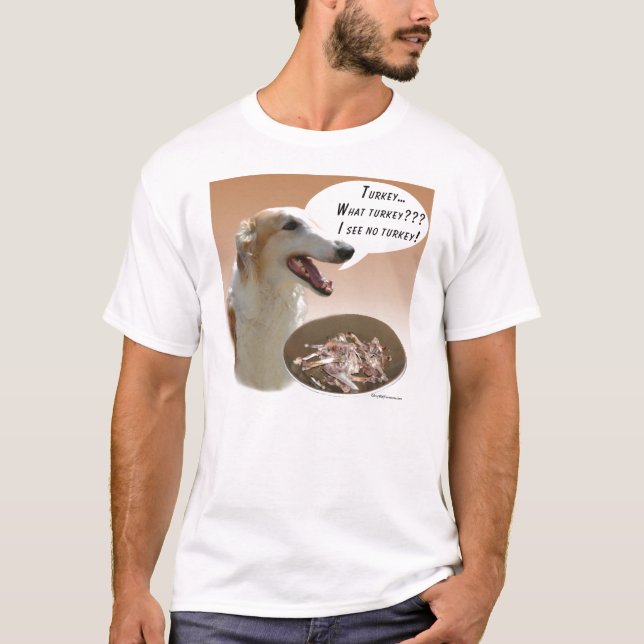 Borzoi Turkey T-Shirt (Front)