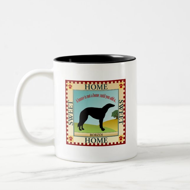 Borzoi Two-Tone Coffee Mug (Left)