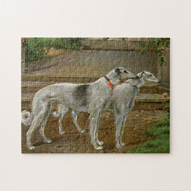 Borzoi Watercolor Jigsaw Puzzle (Horizontal)