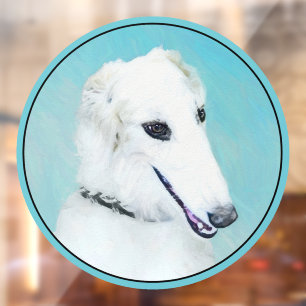 Borzoi (White) Painting - Cute Original Dog Art