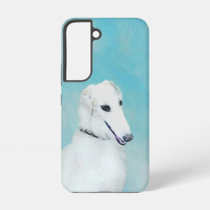 Borzoi (White) Painting - Cute Original Dog Art Samsung Galaxy Case
