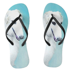 Borzoi (White) Painting - Cute Original Dog Art Thongs