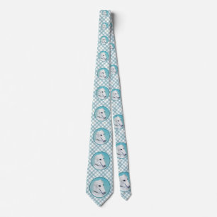 Borzoi (White) Painting - Cute Original Dog Art Tie