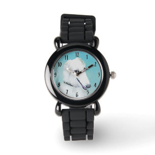Borzoi (White) Painting - Cute Original Dog Art Watch