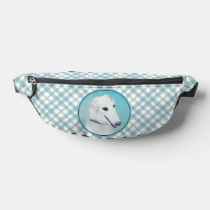 Borzoi White Painting Russian Wolfhound Dog Art Bum Bags