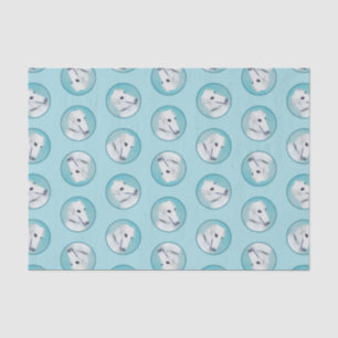 Borzoi White Painting Russian Wolfhound Dog Art Tissue Paper