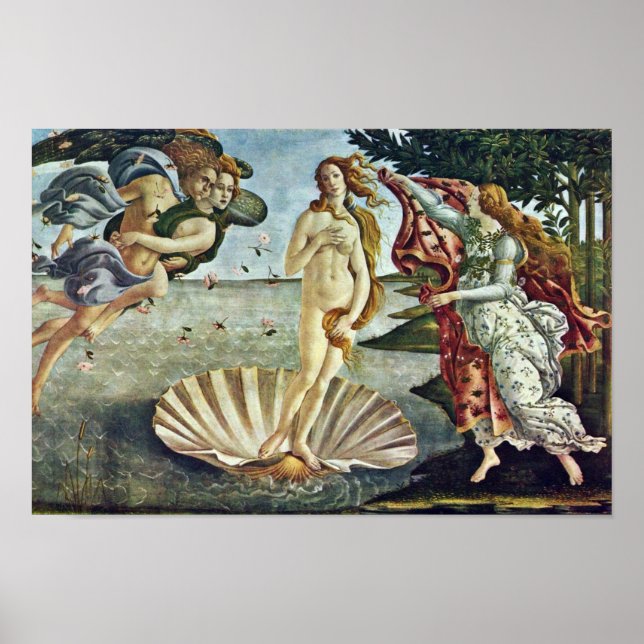 Bosanski: Roä'Enje Venere.,  By Sandro Botticelli Poster (Front)