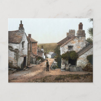 Boscastle Village Street, Cornwall c.1895 Postcard