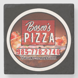 Bosco's Pizza Marble Coaster