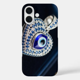 Böser Blick Herz Schmuck Makrofotografie von schüt iPhone 16 Case