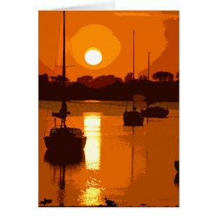 Bosham retro poster-style card