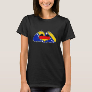 Bosnia and Germany Heart hand friendship T-Shirt
