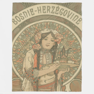 Bosnia and Herzegovina by Alphonse Mucha (1900) Fleece Blanket