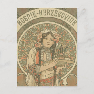 Bosnia and Herzegovina by Alphonse Mucha (1900) Postcard