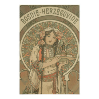 Bosnia and Herzegovina by Alphonse Mucha (1900) Poster