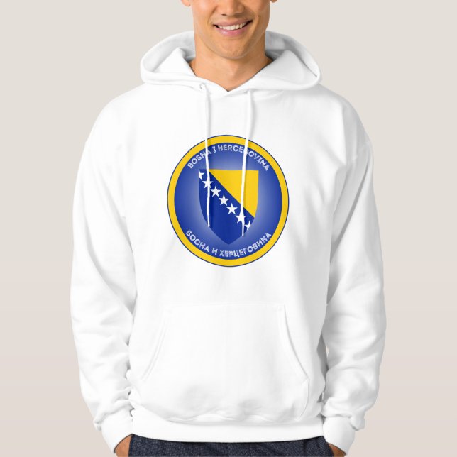 Bosnia and Herzegovina Coat of Arms Circle Shape Hoodie (Front)