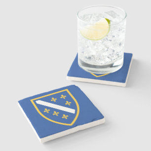 Bosnia and Herzegovina Coat of Arms Stone Coaster