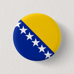 Bosnia and Herzegovina Flag 3 Cm Round Badge
