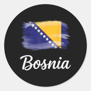 Bosnia And Herzegovina Flag Bosnian Pride Classic Round Sticker