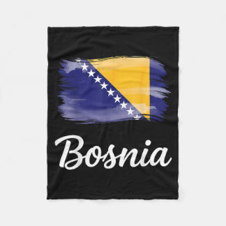 Bosnia And Herzegovina Flag Bosnian Pride Fleece Blanket