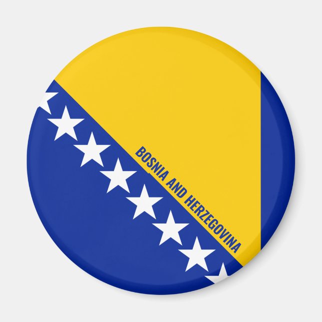 Bosnia and Herzegovina Flag Charming Patriotic Magnet (Front)